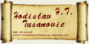 Hodislav Tušanović vizit kartica